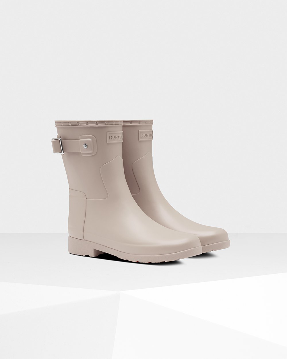 Hunter Refined Slim Fit Short Rain Boots - Clearance Sale Womens Grey - GNJOQC745